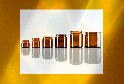 Amber pharma cream jars